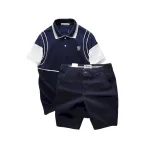 Set Bộ Nam Áo Thun Polo Pack Horse Logo Thêu Nổi In Chữ Trinity + Quần Short Kaki Cao Cấp