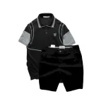 Set Bộ Nam Áo Thun Polo Pack Horse Logo Thêu Nổi In Chữ Trinity + Quần Short Kaki Cao Cấp