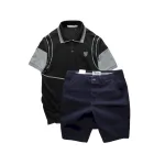 Set Bộ Nam Áo Thun Polo Pack Horse Logo Thêu Nổi In Chữ Trinity + Quần Short Kaki Cao Cấp