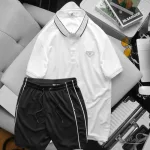 Set Bộ Nam Quần Short Áo Cổ Bẻ Phối Tag