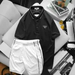 Set Bộ Nam Quần Short Áo Cổ Bẻ Phối Tag