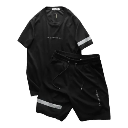 Set Bộ Nam Quần Short Áo Tay Ngắn Viền Sọc In Chữ Orgininal phù hợp để tham khảo khi chọn quần thun nam