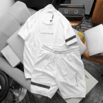 Set Bộ Nam Quần Short Áo Tay Ngắn Viền Sọc In Chữ Orgininal