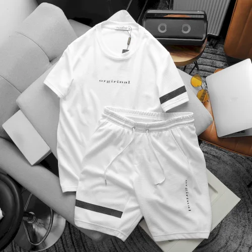 Set Bộ Nam Quần Short Áo Tay Ngắn Viền Sọc In Chữ Orgininal