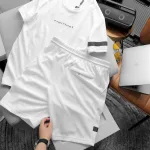 Set Bộ Nam Quần Short Áo Tay Ngắn Viền Sọc In Chữ Orgininal