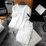 Set Bộ Nam Quần Short Áo Tay Ngắn Viền Sọc In Chữ Orgininal