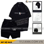 Set Bộ Nam Quần Short Thun Áo Cổ Tròn Ovesize In Chữ CEKLHT MARKET