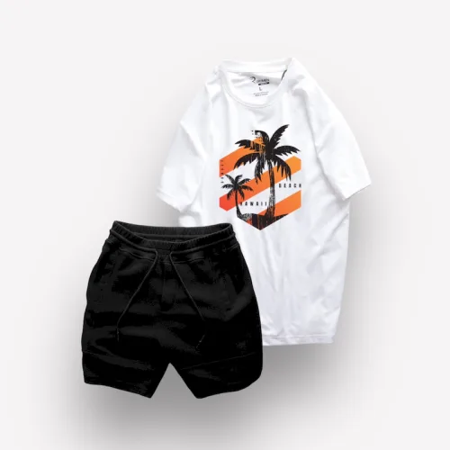 2. Xác nhận quần đi kèm và màu phối — Set bộ nam quần short thun