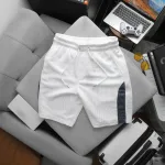 Set Bộ Nam - Set Bộ Áo Thun Nam Cổ Tròn In Chữ Trước Ngực & Quần Short Phối Sọc Màu Cao Cấp Bigsize
