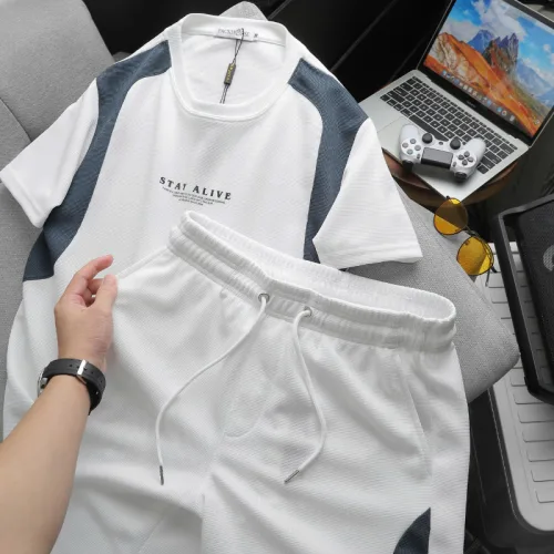 Set Bộ Nam - Set Bộ Áo Thun Nam Cổ Tròn In Chữ Trước Ngực & Quần Short Phối Sọc Màu Cao Cấp Bigsize