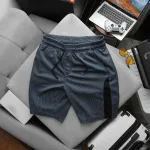 Set Bộ Nam - Set Bộ Áo Thun Nam Cổ Tròn In Chữ Trước Ngực & Quần Short Phối Sọc Màu Cao Cấp Bigsize