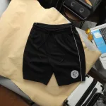 Set Bộ Nam - Set Bộ Áo Thun Nam Cổ Tròn In Logo Trước Ngực & Quần Short Phối Sọc Đen Trẻ Trung Bigsize