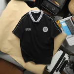 Set Bộ Nam - Set Bộ Áo Thun Nam Cổ Tròn In Logo Trước Ngực & Quần Short Phối Sọc Đen Trẻ Trung Bigsize