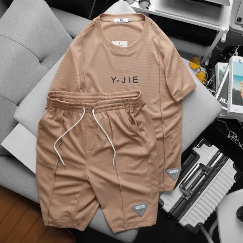 Set bộ nam tay ngắn quần lững in chữ JYIE