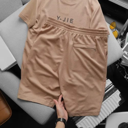 Set bộ nam tay ngắn quần lững in chữ JYIE