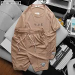 Set bộ nam tay ngắn quần lững in chữ JYIE