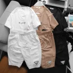 Set bộ nam tay ngắn quần lững in chữ JYIE