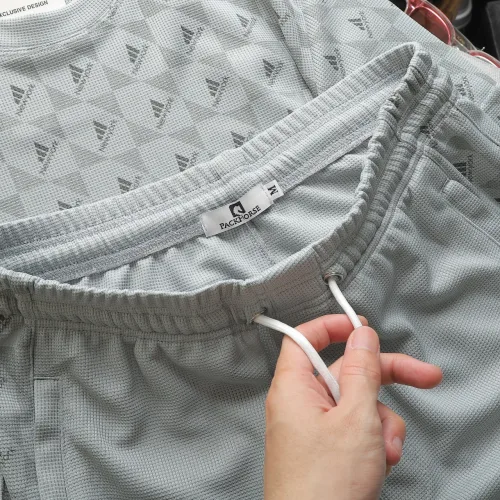 Set Bộ Nam Quần Short Áo Tay Ngắn In Logo Chìm Cao Cấp