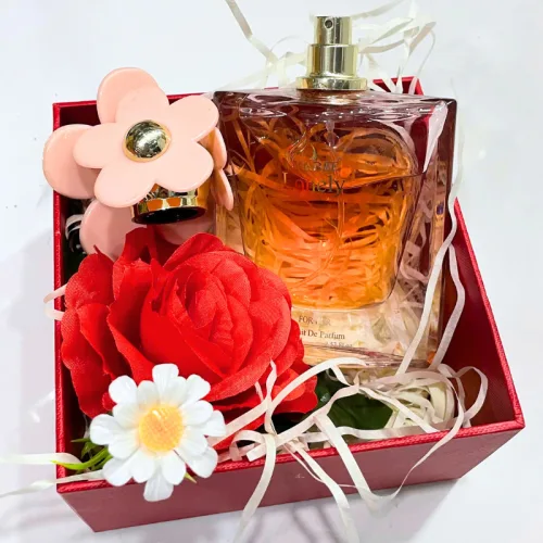 Set Hộp Quà Tặng Nước Hoa Charme Lonely Mùi Nữ 75ml - Hộp Hoa Rơm Nhiều Màu