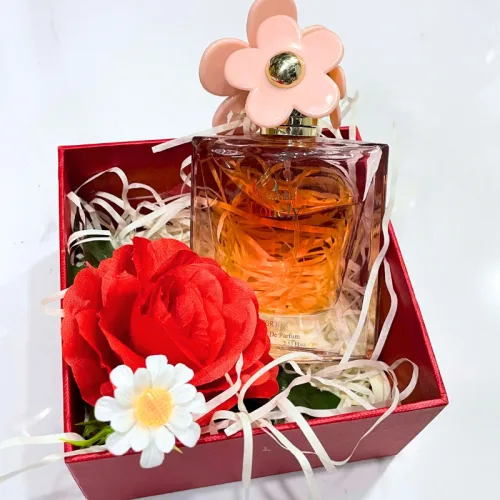 Set Hộp Quà Tặng Nước Hoa Charme Lonely Mùi Nữ 75ml - Hộp Hoa Rơm Nhiều Màu