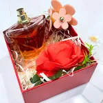 Set Hộp Quà Tặng Nước Hoa Charme Lonely Mùi Nữ 75ml - Hộp Hoa Rơm Nhiều Màu