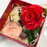 Set Hộp Quà Tặng Nước Hoa Nữ Charme Delina 50ml - Hộp Hoa Rơm Nhiều Màu