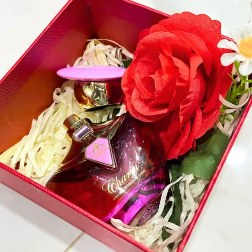 Set Hộp Quà Tặng Nước Hoa Nữ Good Charme Charm 50ml - Hộp Hoa Rơm Nhiều Màu