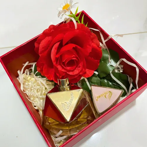 Set Hộp Quà Tặng Nước Hoa Nữ Good Charme Princess 50ml - Hộp Hoa Rơm Nhiều Màu