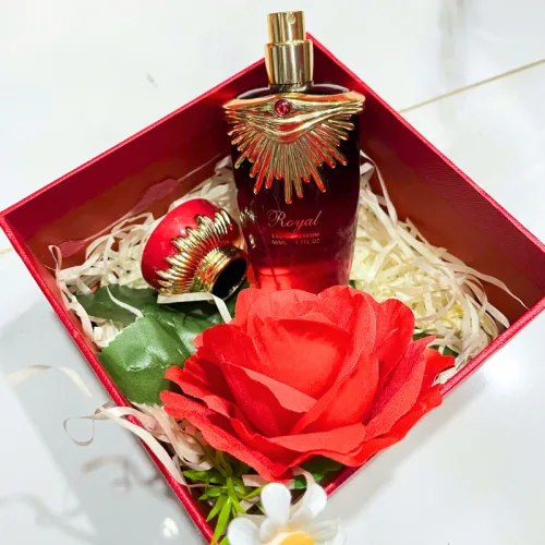 Set Hộp Quà Tặng Nước Hoa Nữ Good Charme Royal 50ml - Hộp Hoa Rơm Nhiều Màu