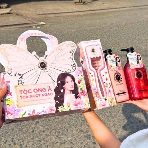 Set Quà Tặng Dầu Gội & Dầu Xả MA CHÉRIE Hương Nước Hoa & Lược Hàng Nhập Khẩu