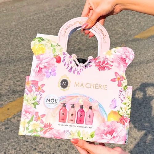 Set Quà Tặng Dầu Gội & Dầu Xả MA CHÉRIE Hương Nước Hoa & Lược Hàng Nhập Khẩu