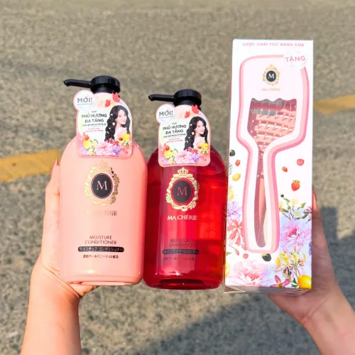 Set Quà Tặng Dầu Gội & Dầu Xả MA CHÉRIE Hương Nước Hoa & Lược Hàng Nhập Khẩu