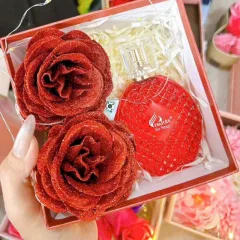 Set Quà Tặng Nước Hoa Nữ Charme So Sexy 50ml - Hộp Hoa Kim Tuyến Sang Trọng