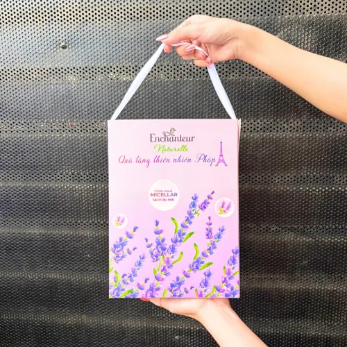 Set Quà Tặng Sữa Tắm Enchanteur Naturelle Hương Hoa Lavender & Tẩy Tế Bào Chết Body (Set Màu Tím)