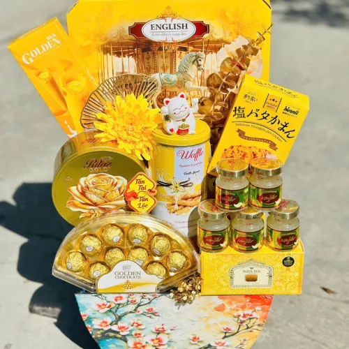 Set Quà Tết Sang Trọng – Quà Tặng Đối Tác – Hộp Quà Tết Cao Cấp Trang Trí Tết - Giỏ Quà Tết