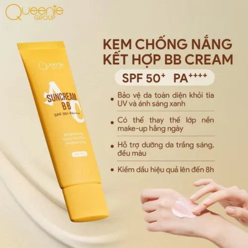 Kem Chống Nắng Queenie Skin SPF50 PA+++ Dành Cho Da Hỗn Hợp Và Dầu 50g
