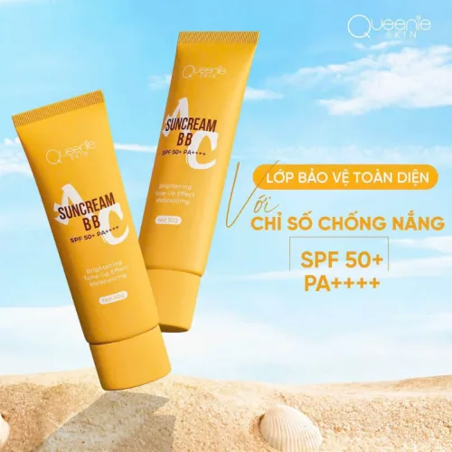 Kem Chống Nắng Queenie Skin SPF50 PA+++ Dành Cho Da Hỗn Hợp Và Dầu 50g