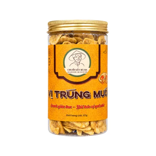 Snack Chuối Sấy Giòn Vị Trứng Muối 125g