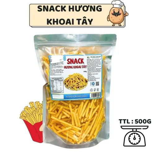 Snack Hương Khoai Tây 500g Giòn Ngon Túi Zip