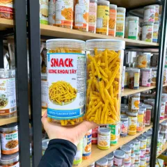 Snack Hương Khoai Tây Ống Vàng Thơm Ngon 200g - Hộp Pet