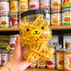 Snack Hương Khoai Tây Ống Vàng Thơm Ngon 200g - Hũ Gấu Lớn