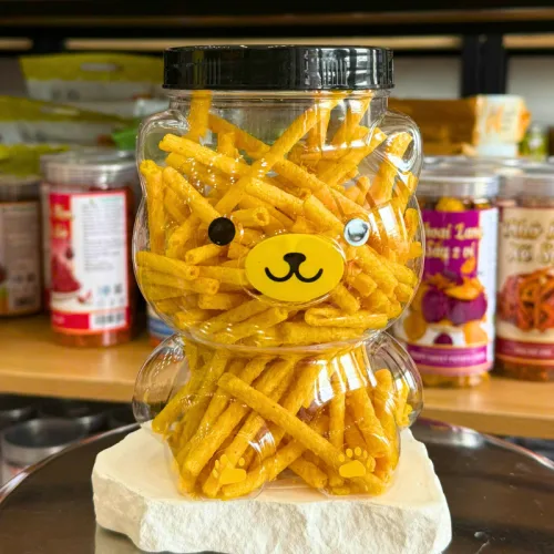 Snack Hương Khoai Tây Ống Vàng Thơm Ngon 200g - Hũ Gấu Lớn
