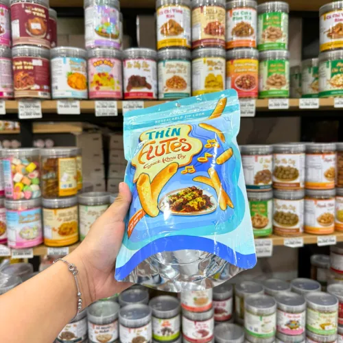Snack Khoai Tây Oishi Vị Thịt Nướng Phô Mai 50g