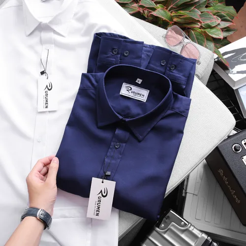 Áo Sơ Mi Nam Tay Dài RURUMEN Công Sở Có Size to