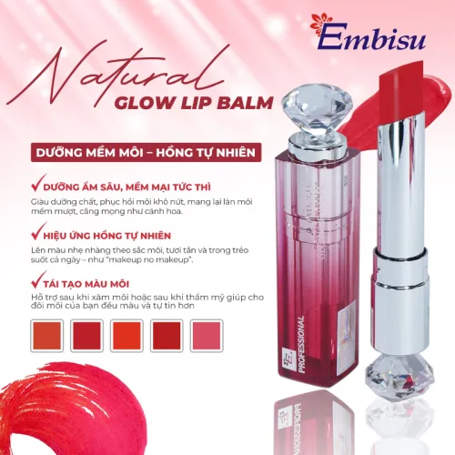 Son Dưỡng Ẩm Môi Hàn Quốc Embisu Natural Glow Lip Balm