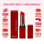 Son Môi Sáp Lì Hàn Quốc Embisu Satin Veil Lipstick - 6 Màu