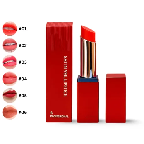 Son Môi Sáp Lì Hàn Quốc Embisu Satin Veil Lipstick - 6 Màu