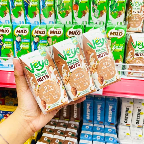 Sữa 5 Loại Hạt Cao Cấp Veyo Lốc 3 Hộp (180ml/Hộp)