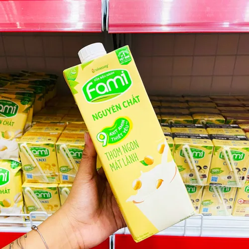 Sữa Đậu Nành FAMI Nguyên Chất Hộp Lớn 1 Lít