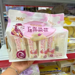 Bánh Mì Sữa Chua Khoai Môn HESHAN 360g - Bánh Sữa Chua Ông Già Mini (Bịch 20 Gói)